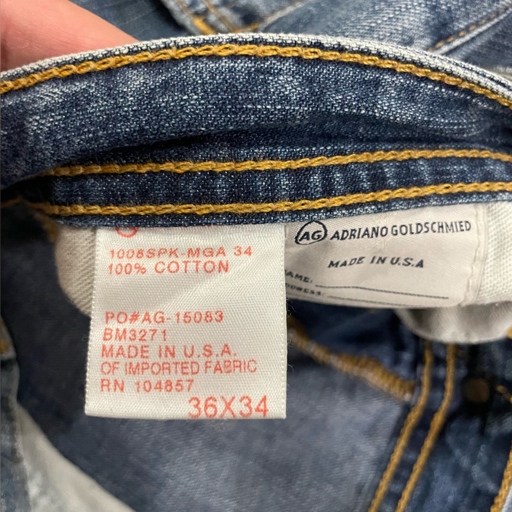 AG Adriano Goldschmied Men’s The Hero Relaxed Fit Jeans sz 36 x‎ 34 - Picture 6 of 12